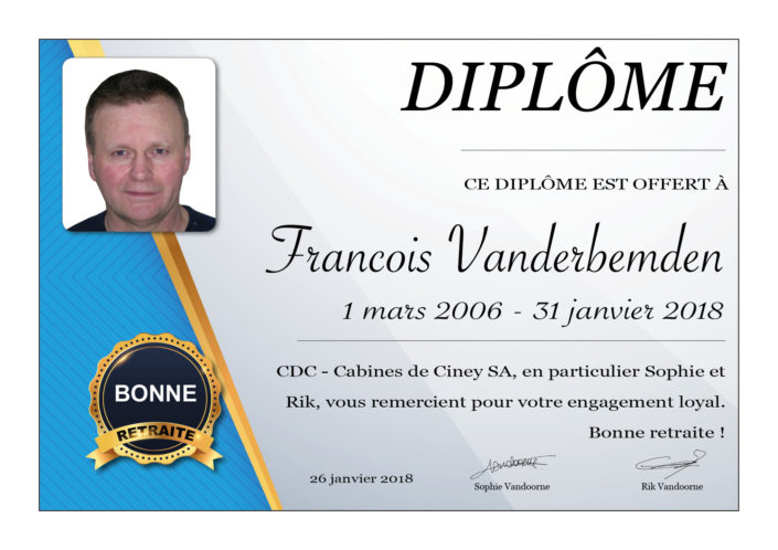 retraite Francois Vanderbemden-FR retraite Francois Vanderbemden-FR